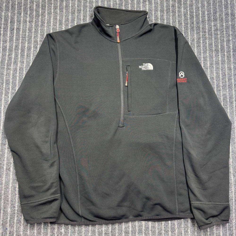 The North Face Mens Summit Series 1/4 Zip Pullover XXL Black Fleece Tech Top